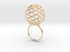FIRE RING in 14k Gold Plated Brass: 5 / 49