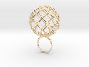 AIR RING . BIG in 14k Gold Plated Brass: 5 / 49