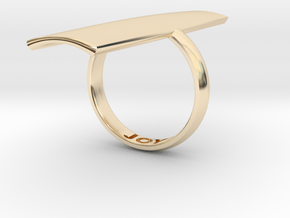 RECTANGLE RING in 14k Gold Plated Brass: 5 / 49