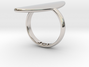 ELIPTIC RING in Rhodium Plated Brass: 5 / 49