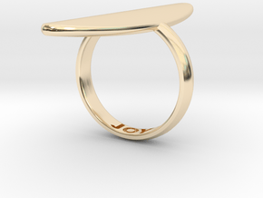 ELIPTIC RING in 14k Gold Plated Brass: 5 / 49