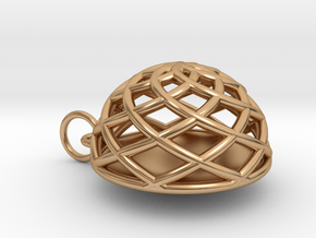 AIR PENDANT . INTERLOCKED in Polished Bronze (Interlocking Parts)