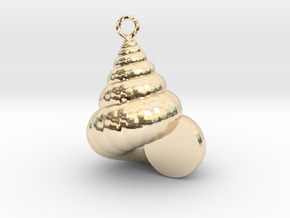 Cockleshell - Mollusc Charm 3D Model - 3D Printing in 14k Gold Plated Brass