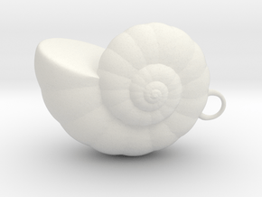 Shell - Snail Mollusc Charm 3D Model - 3D Printing in White Natural Versatile Plastic