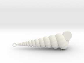 Cockleshell - Snail Mollusc Charm 3D Model   in White Natural Versatile Plastic