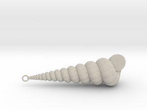 Cockleshell - Snail Mollusc Charm 3D Model   in Natural Sandstone