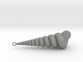 Cockleshell - Snail Mollusc Charm 3D Model   in Gray PA12