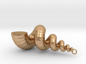 Shell - Snail Mollusc Charm 3D Model - 3D Printing in Natural Bronze