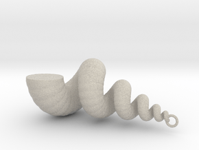 Shell - Snail Mollusc Charm 3D Model - 3D Printing in Natural Sandstone
