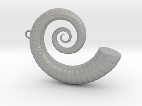Cockleshell - Snail Mollusc Charm 3D Model   in Aluminum