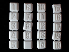15+4 puzzle tiles (Frame sold separately) in White Processed Versatile Plastic