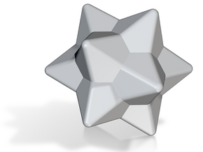  Medial Rhombic Triacontahedron - 1 inch - V2 in Tan Fine Detail Plastic