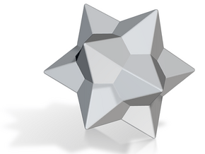 Medial Rhombic Triacontahedron - 10 mm - V1 in Tan Fine Detail Plastic
