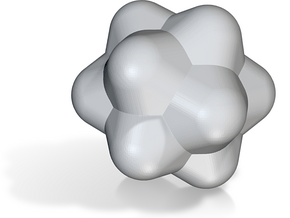 Medial Rhombic Triacontahedron - 1 inch - V3 in Tan Fine Detail Plastic
