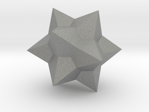 Medial Rhombic Triacontahedron - 1 inch in Gray PA12