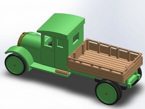 N 1927 WHITE STAKEBED TRUCK in Tan Fine Detail Plastic