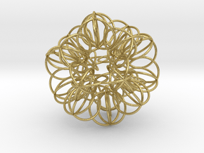 Annular Fractal Sphere in Natural Brass: Extra Small