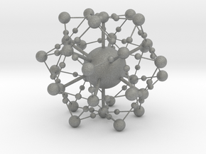 Complex Fractal Molecule in Gray PA12: Extra Small
