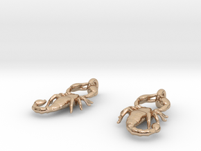 SCORPIO earrings in 14k Rose Gold Plated Brass