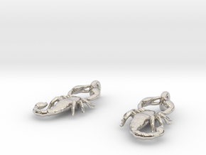 SCORPIO earrings in Rhodium Plated Brass