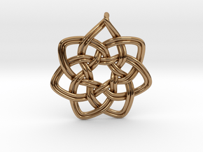 7 pointed woven pendant in Polished Brass