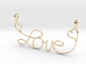 Love Ornament in 14k Gold Plated Brass