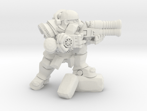 Space Dwarf Rifleman in White Natural Versatile Plastic