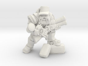 Space Dwarf Rifleman in White Natural Versatile Plastic