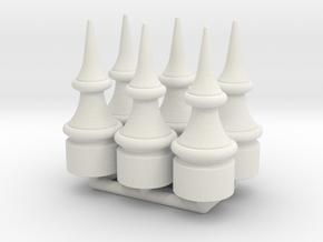 US&S Semaphore Finial 1:22.5 scale Pack in White Natural Versatile Plastic