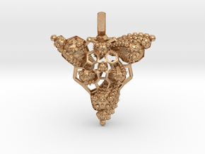 Mantis Head Pendant - remix in Natural Bronze