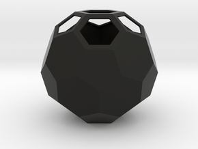 lawal 162 mm truncated icosahedron  in Black Natural Versatile Plastic