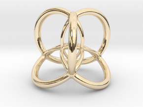 4d Hypersphere Bead - Multidimensional Scientific  in 14k Gold Plated Brass