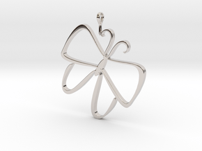 Butterfly Ornament in Rhodium Plated Brass