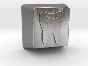 Tooth Keycap - 1U R1 in Natural Silver