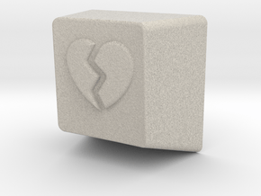 Broken Heart MX Keycap 1U R1 in Natural Sandstone