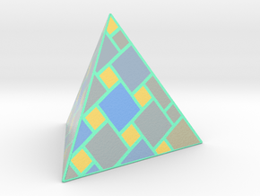 a cubic pyramide in Glossy Full Color Sandstone