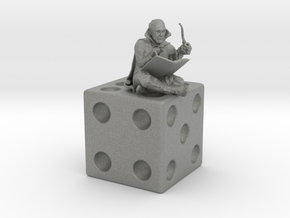 Gygax on a Die figurine in Gray PA12: 28mm