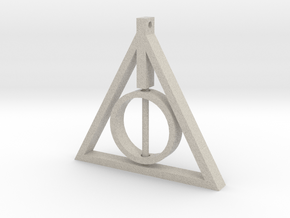 Deathly Hallows Rotating Pendant in Natural Sandstone