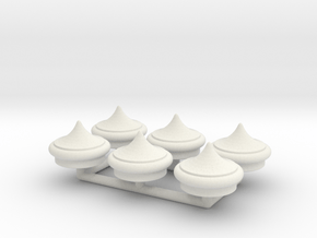 Finial Round Point 1:19 Pack in White Natural Versatile Plastic