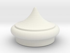 Finial Round Point 1:22.5 scale in White Natural Versatile Plastic