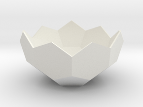 Lawal Truncated Icosahedron shell section in White Natural Versatile Plastic