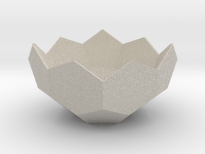 Lawal Truncated Icosahedron shell section in Natural Sandstone