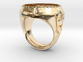 Chil Canadian vodka ring in 14k Gold Plated Brass: Small