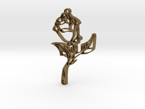 Glass Rose (Small) in Natural Bronze