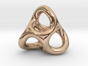 Triskelion Twin Pendant in 14k Rose Gold: Medium
