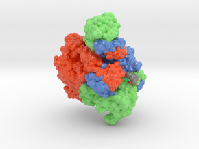 Influenza A Virus 6RR7 in Glossy Full Color Sandstone: Extra Small