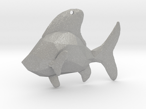 Sea Fish - Nautical Charm 3D Faceted Pendant in Aluminum