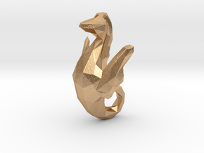 Sea Horse - Ocean Charm  Hippocampus 3D Pendant in Natural Bronze