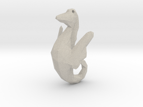 Sea Horse - Ocean Charm  Hippocampus 3D Pendant in Natural Sandstone