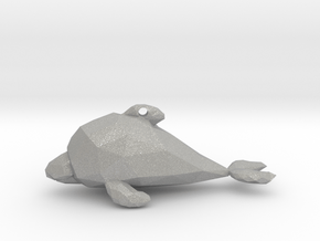 Dolphin - Ocean Charm Triangle 3D Pendant in Aluminum